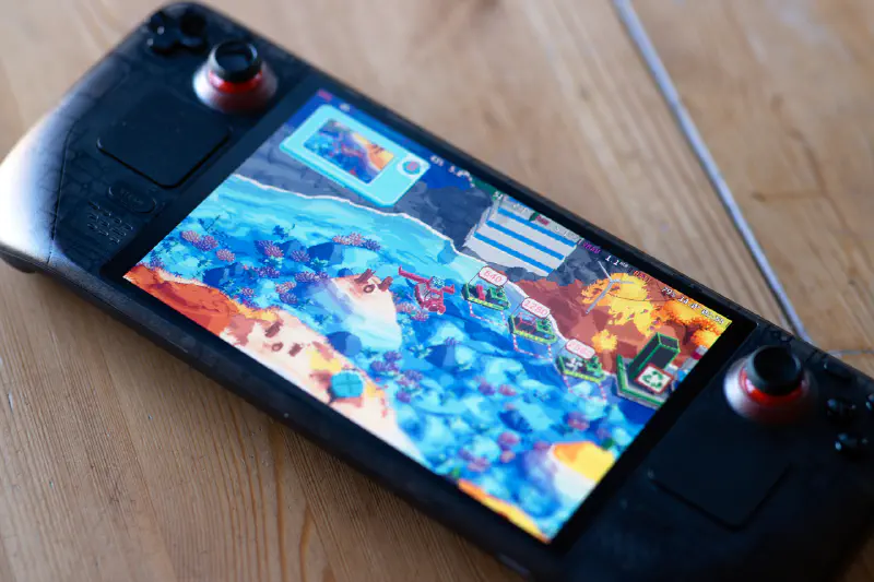 Spilled! running on a Steam Deck handheld - CC-BY 4.0 Patrick O'Doherty Spilled! running on a Steam Deck handheld - CC-BY 4.0 Patrick O'Doherty